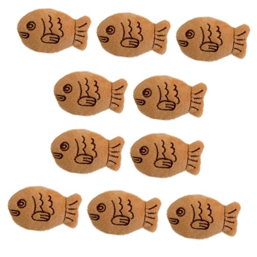 iplusmile 10 Stück Teiliges Kleine Plüsch Fischbrosche Eleganter Snapper Anstecker Cartoon Brosche für Frauen und Mädchen Verarbeitung Vielseitig für Mantel Pullover Schal Glänzendes Design von iplusmile