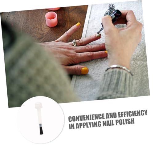 iplusmile 100 Stück Teiliges Nagellack Ersatzpinsel Ergonomisch Geformte Nail Polish Applicator Brushes Langlebige Gel Flaschenpinsel für Präzises Auftragen für Profi und Maniküre von iplusmile