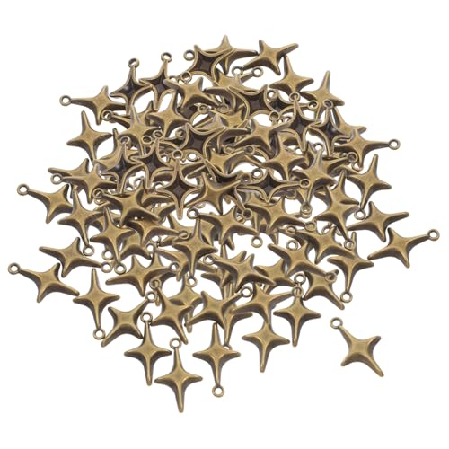iplusmile 100Stücke Anhänger für DIY Schmuckherstellung Leichte Langlebige Vierzackige Charms für Armbänder Halsketten Taschenverschönerung von iplusmile