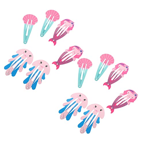 iplusmile 12 Stück Teiliges Bunte Meerjungfrau Haarklammern für Mädchen und Frauen Sichere Snap Haarspangen Langlebige Haarschmuck Clips Geeignet für Alltag Party und Hochzeit von iplusmile