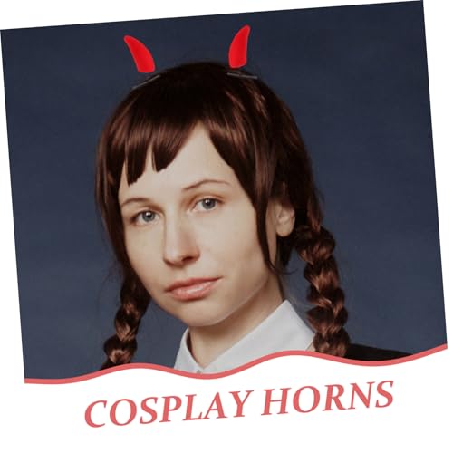 iplusmile 12 Stück Teiliges Ox Horn Haarschmuck für Frauen Rote Halloween Haarspangen mit Kreativen Hörnern für Karneval Cosplay Kostümpartys und Festliche Anlässe von iplusmile