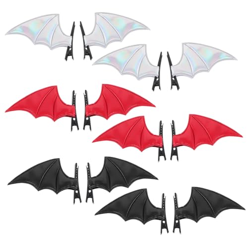 iplusmile 12stücke Fledermaus-haarspangen Aus Pu-leder Für Damen Festival-accessoires Ausgefallener Haarclip Teufelsflügel-design Cosplay-haaraccessoires Geeignet Für Dickes Haar von iplusmile