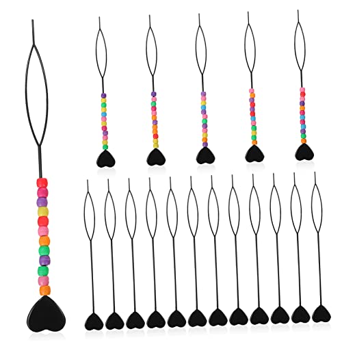 iplusmile 18 Stück Teiliges Haarbeader für Zöpfe Schnelle Styling Tools Perlen Flexibel für Pferdeschwanz Zöpfe Gedrehte Frisuren Geeignet für Mädchen Frauen Bunte Strähnen Einflechtern von iplusmile
