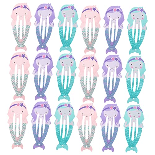 iplusmile 18 Stück Teiliges Meerjungfrau Haarschmuck für Mädchen Jahre Bunte Haarspangen mit Robustem Material Langlebig und Farbecht für Alltag Party Hochzeit Halloween und Rollenspiele von iplusmile