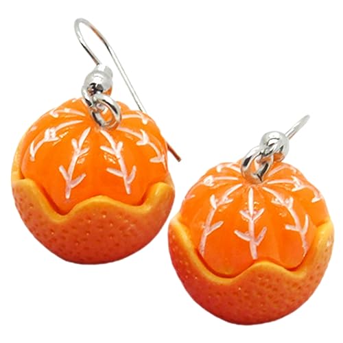 iplusmile 1Paar Echtistische Ohrringe Orange Form Ohrstecker Hochwertigem Harz Langlebiger Modeschmuck für Damen Einzigartiges Design für Besondere Anlässe von iplusmile