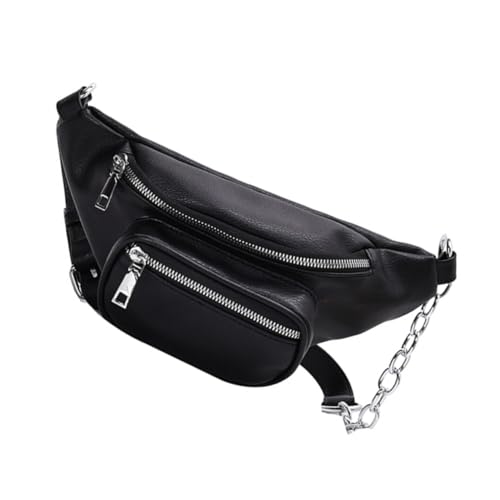 iplusmile 1Stück Damen Umhängetasche PU Stilvolle Bauchtasche mit Großer Kapazität Vielseitig Einsetzbar für Reisen Doppeltes Taschen Design für Praktische von iplusmile