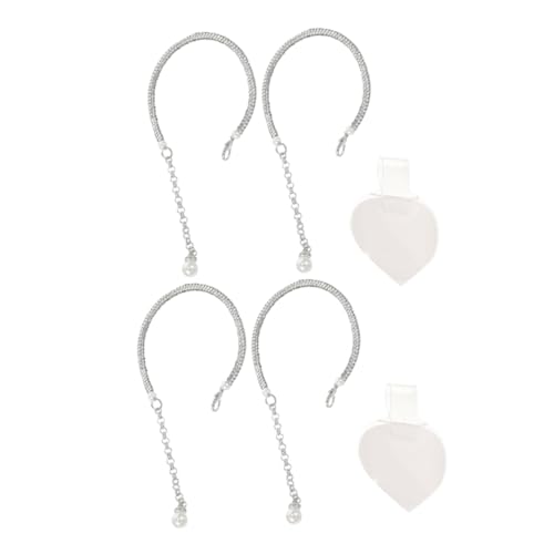 iplusmile 2 Paare Abnehmbare Schuhriemen mit Strasssteinen für High Heels Verstellbare Fersenriemen gegen Abrutschen Dekorative Knöchelriemen für Damen Stabile Lose Absatz Bänder von iplusmile