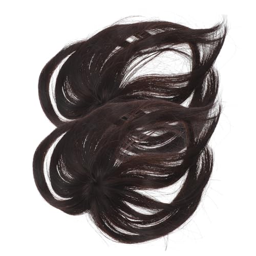 iplusmile 2 Stck Haarteil für Frauen Natürlich Wirkende Glatte Top Perücke Abdeckend für Graue Haare Geeignet bei Dünner Werdendem Haar Weiches Material Bequemer Clip Einfach zu Tragen und von iplusmile