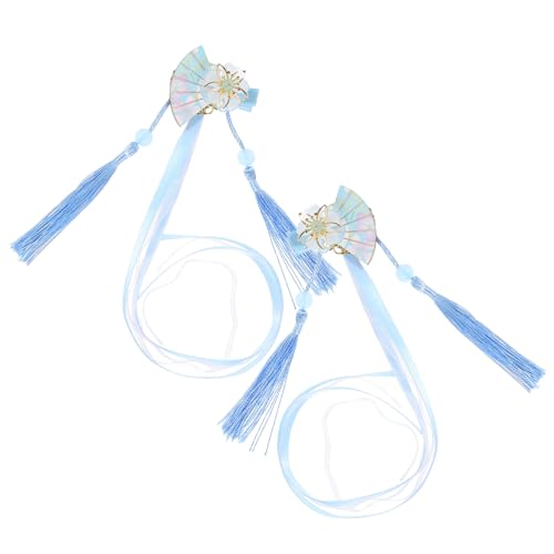 iplusmile 2 Stck Japanischer Haarschmuck Fächerförmige Blumen Haarspangen mit Quasten Haarnadeln für Mädchen und Frauen Dekorative Accessoires Passend zu Kimono und Alltag von iplusmile