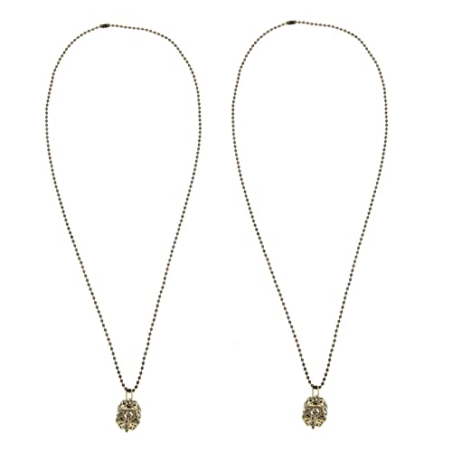 iplusmile 2 Stück Aromatherapie Halskette Damen Vintage Anhänger Ätherisches Öl Diffuser Schmuck für Teen Mädchen Statement Ketten mit Öffnungsbarem Design Aromaduft von iplusmile