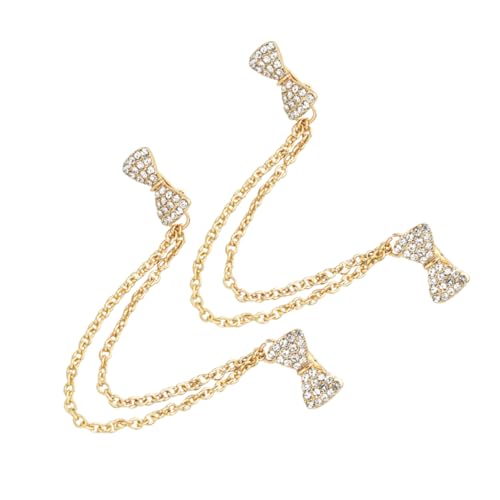 iplusmile 2 Stück Bow Cardigan Collar Clip Damen Schleifen Strickjacken Klammern Vintage Stil Rostfrei Vielseitig für Pullover Blusen Kleider Eleganter Look für Alltag und Festliche Anlässe von iplusmile