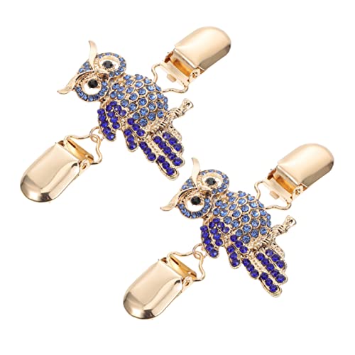 iplusmile 2 Stück Cardigan Clips mit Vintage Eulen Design Dekorative Broschen für Damen Praktische Schal und Pullover Spangen Vielseitiger Kleidungsklammer Verschluss zum Fixieren Offener von iplusmile