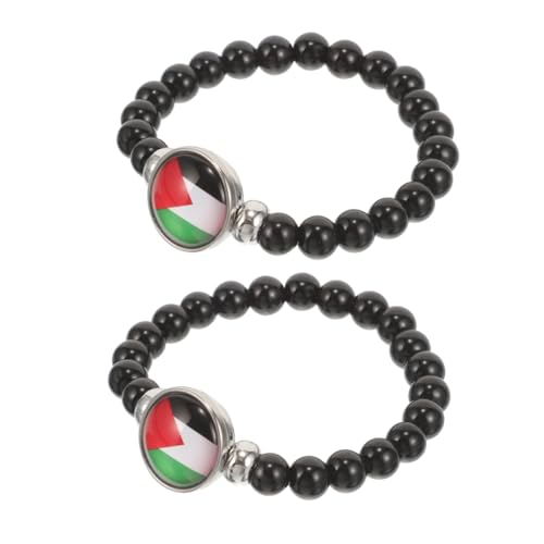 iplusmile 2 Stück Flaggenarmband Handgelenkarmband Freiheitsarmband Tragbares Armband Perlenarmband Für Frauen Frau Handgefertigte Armbänder Freundschaftsarmband Freund Armband von iplusmile