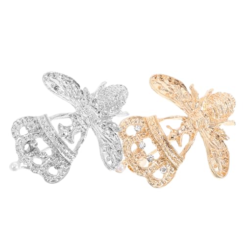 iplusmile 2 Stück Funkelnde Strass Abzeichen für Frauen Zinklegierung Biene Brosche für Kleidung und Rucksack Leicht und Vielseitig von iplusmile