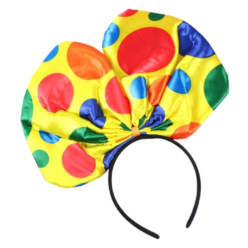 iplusmile 2 Stück Großer Clown Haarreif mit Schleife Langlebiges Cosplay Stirnband für Verstellbar Geeignet für Kostüm und Geburtstagsfeiern Faschingsparty Geschenkidee von iplusmile