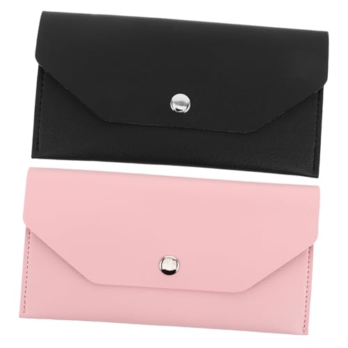 iplusmile 2stücke Kleine Geldbörse Aus Pu-Material Mit Druckknopfverschluss Für Damen Kartenhalter-Organizer Kompakte Geldtasche Für Täglichen Gebrauch von iplusmile