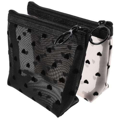 iplusmile 2 Stück Kleine Kosmetiktasche mit Reißverschluss Atmungsaktive Nylon Makeup Bags Praktische Organizer für Damen und Mädchen für Reisen Alltag und von iplusmile