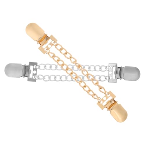 iplusmile 2 Stück Metall Cardigan Clips Damen Pullover Verschluss Schal Clip Mode Kettenclip Casual und Formal Langlebig Leicht Einfach zu Tragen und Vielseitig Kombinierbar von iplusmile