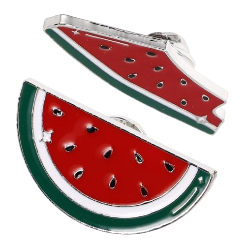 iplusmile 2 Stück Niedliche Wassermelonen Broschen Cartoon Anstecknadeln für Kleidung und Revers Leicht Anzubringende Wiederverwendbare Mode Accessoires für Damen und Herren von iplusmile