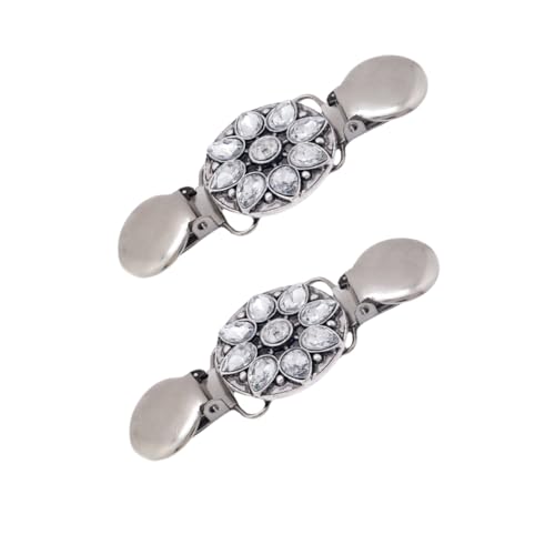 iplusmile 2 Stück Retro Broschen Pin aus Legierung Kreative Cardigan Clips für Damen Eleganter Pullover Schal Anstecker Vintage Schmuck für Strickjacke und Tuch von iplusmile