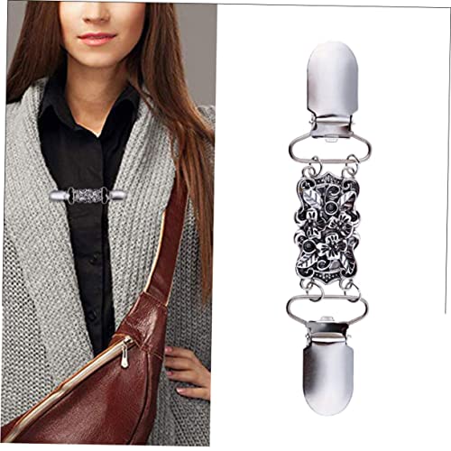 iplusmile 2 Stück Retro Cardigan Clips Vintage Schal Clips für Damen aus Langlebigem Material Elegant Poliert als Modisches Accessoire und Praktischer Schalhalter von iplusmile