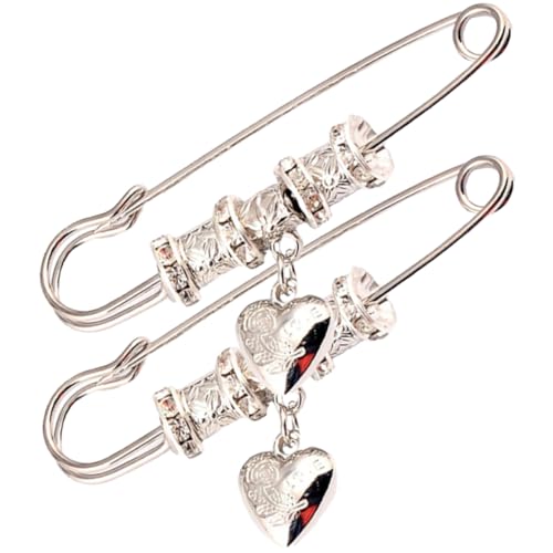 iplusmile 2 Stück Retro Strickjacke Clip Herz Brosche aus Robustem Legierungs Modischer Vintage Schal und Pullover Anstecker für Stilvolle Kleidung Vielseitig und Tragbar von iplusmile