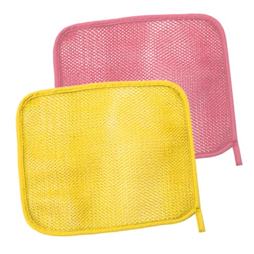 iplusmile 2 Stück Rücken Peeling Handtuch aus Strapazierfähigem Nylonnetz Sanftes Hautpeeling und Wiederverwendbarer Duschschwamm für Glatte Strahlende Haut Kompakt und Zufällige Farbe von iplusmile