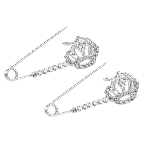 iplusmile 2 Stück Set Strass Broschen Pins Design aus Langlebiger Legierung Vielseitig als Anstecknadeln für Kleidung Cardigans Schals Sichere und Stilvolle Modeaccessoires für Damen von iplusmile