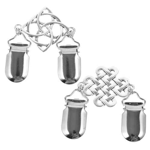 iplusmile 2 Stück Strickjacken Clips aus Metall Vielseitige Schal und Pullover Clips Robuste Legierung Dekorative Kragen Broschen Geeignet für Pullover Schals Kleider Damen Accessoires von iplusmile