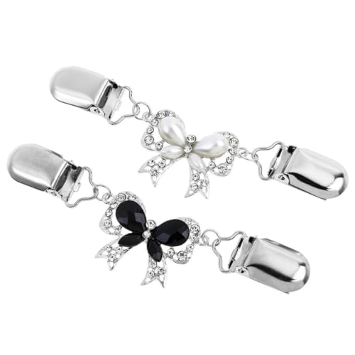 iplusmile 2 Stück Strickjacken Clips mit Schmetterlingsdesign und Robuste Kleidungsclip Verschlüsse aus Leichtem Zinklegierungsmaterial für Pullover Cardigans und Schals Vielseitiges von iplusmile