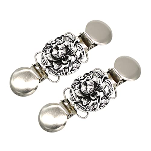 iplusmile 2 Stück Teiliges Damen Vintage Blumen Design Broschen Clips Strickjacken und Pullover Klammern Leicht Vielseitig für Schal Weste Bluse Vielseitig Einsetzbar bei Alltag und Festen von iplusmile