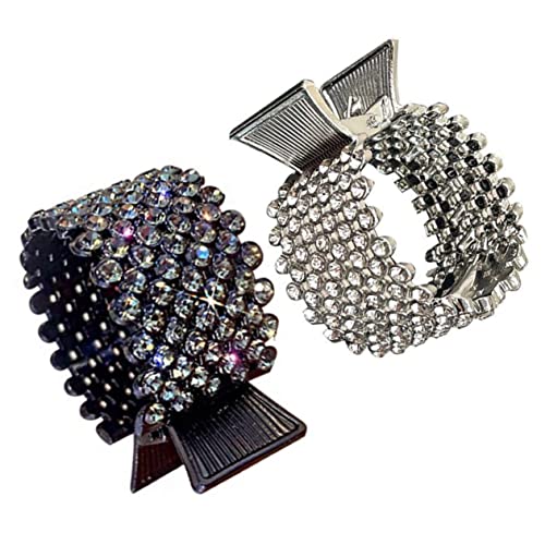 iplusmile 2 Stück Teiliges Haarklammer für Damen Glänzende Strass Ponytail Haarklammern aus Langlebiger Legierung Modischer Haarschmuck für Hochsteckfrisuren und Alltag Stabiler Haarhalter von iplusmile