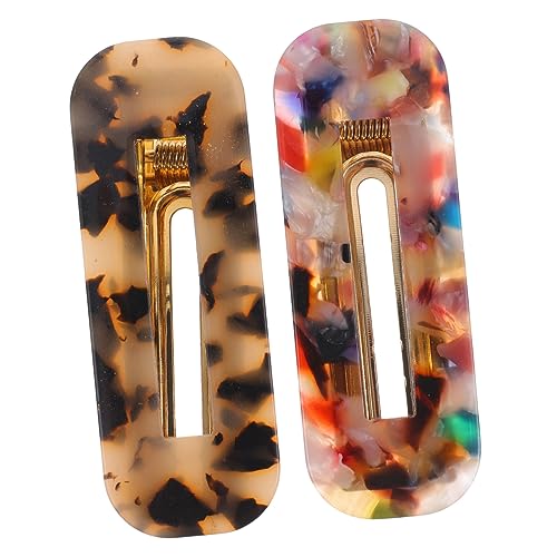 iplusmile 2 Stück Teiliges Haarspangen für Mädchen Bunte Acryl Entenschnabel Haarclips Styling Accessoires für Dünnes Haar Geeignet für Alltag Party und Festliche Anlässe von iplusmile