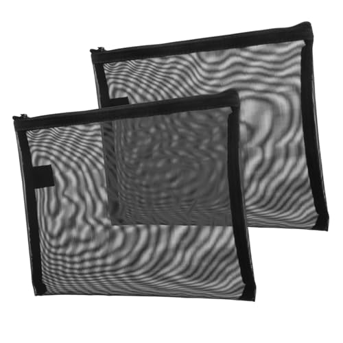 iplusmile 2 Stück Teiliges Kosmetiktaschen Kleine Transparente Mesh Makeup Pouch aus Strapazierfähigem Nylon Große Kapazität Leicht mit Reißverschluss für Damen zur Ordentlichen von iplusmile