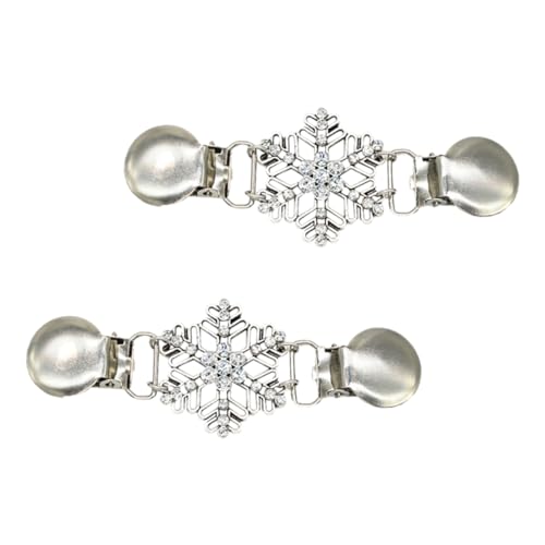 iplusmile 2 Stück Teiliges Schneeflocken Broschen Damen Schmuck mit Strass Anstecknadeln für Pullover Jacken Kleider und Schals Vielseitige Broschen für Festliche Anlässe und Alltag von iplusmile
