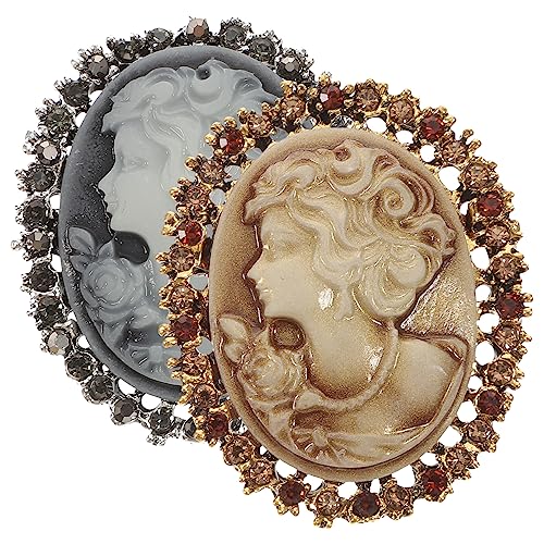 iplusmile 2 Stück Vintage Brosche Pin Dekorative Anstecknadeln für Damen Kleidung Schmuck mit Strassbesatz für Festliche Anlässe und Alltag Eleganter Schmuck für Frauen von iplusmile