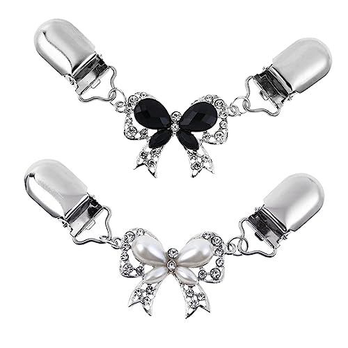 iplusmile 2 Stück Vintage Cardigan Clips Leichte und Langlebige Strickjacken Pullover Clips aus Zinklegierung Schalkragen Kleider Accessoires für Damen Vielseitig für Sweater Kleider Schals von iplusmile