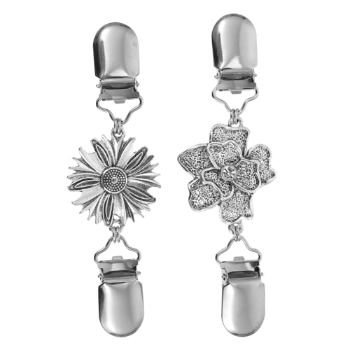 iplusmile 2 Stück Vintage Cardigan Clips Teiliges aus Langlebiger Zinklegierung Strickjacken und Schalverschlüsse mit Feiner Verarbeitung Praktische Taillen Clips für Damen Retro Chic von iplusmile