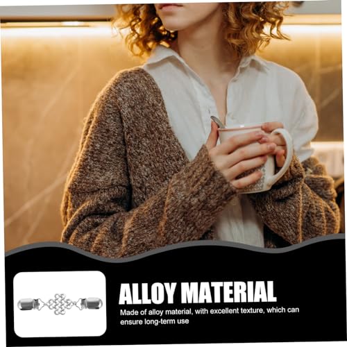 iplusmile 2 Stück Vintage Strickjacken Clips aus Robustem Metall Pullover und Schalverschlüsse für Damen Vielseitige Cardigan Clips zum Befestigen von Kleidung und Schals Accessoires von iplusmile