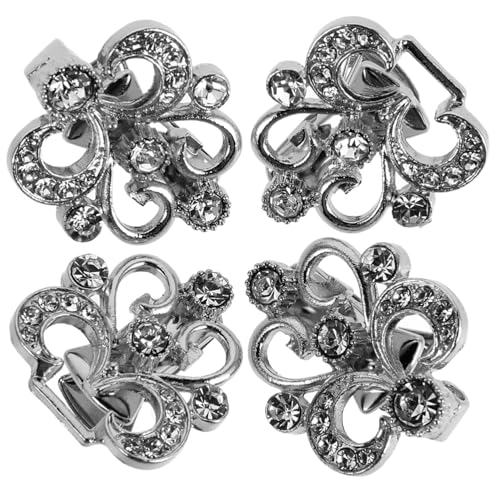 iplusmile 2 Stück Vintage Strickjacken Clips aus Zinklegierung mit Strasssteinen Vielseitige Schmucknadeln zum Verschließen von Pullovern Schals und Blusen Kleidungsaccessoires Silber von iplusmile
