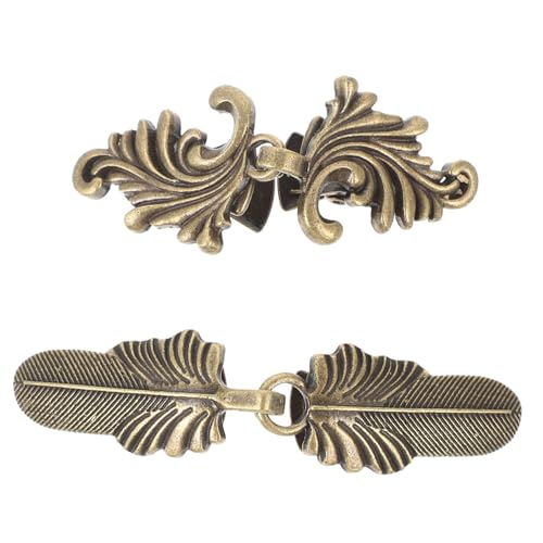 iplusmile 2 Stück Vintage Teiliges Metall Strickjacken Clips mit Floralem Federdesign Langlebige Leichte Schal und Pullover Clips für Damen Einfach zu Verwenden und Vielseitig Kombinierbar von iplusmile