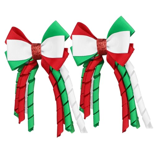 iplusmile 2 Stück Weihnachtliche Haarschleifen für Damen Teiliges Robuste Alligator Haarklammern Festliche Rote Schleifen Sicherer Geeignet für Altersgruppen und Festliche Anlässe von iplusmile