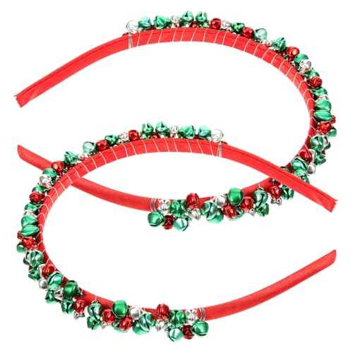 iplusmile 2 Stück Weihnachtliches Haarreif Rentiergeweih mit Roten Glöckchen Leichtes Party Haarband für Frauen Robustes Weihnachts Kopfschmuck Accessoire für Festtage Cosplay und Feiern von iplusmile