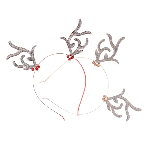 iplusmile 2 Stück Weihnachtliches Hirschgeweih Haarreif mit Strasssteinen Langlebiges Stirnband für Festival Party Karneval Komfortabel und Robust Geeignet für Damen und Herren von iplusmile