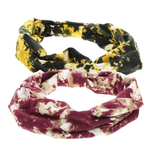 iplusmile 2 Stück Yoga-stirnband Modisch Baumwolle Männer Fitnessstudio Verschwitzt Laufen Wickeln Stoff Dünn Nicht Stirnbänder Sportlich Haarband Bands Schweiß Stirnband Polyester von iplusmile