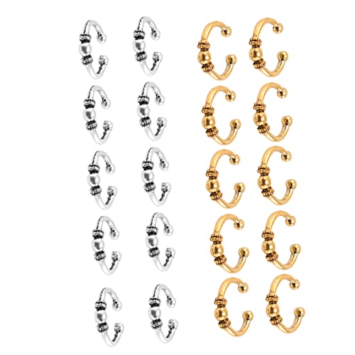 iplusmile 20stücke Haarnadeln Ringe Aus Legierung Für Zopfclip Haarschmuck Ringe Dekorationen Diy Flecht Zubehör Für Haarverlängerung Und Zöpfe von iplusmile