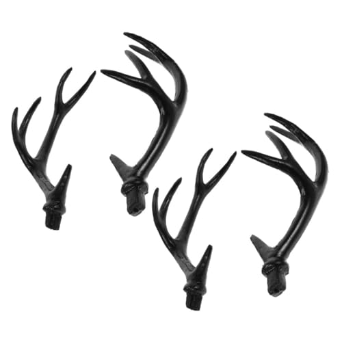 iplusmile 2Paare Simulierte Hirschgeweihe für Halloween DIY Haarschmuck Kopfbedeckung Party Dekoration Leicht Bruchsicher für Kreative Designs Festliche Anlässe von iplusmile