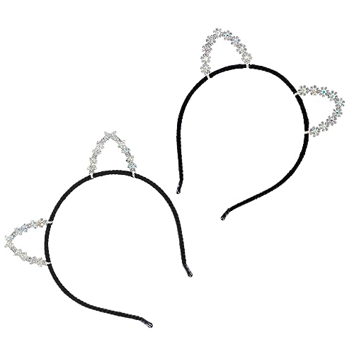 iplusmile 2stücke Katzenohren Haarband Aus Edelstahl Cartoon-design Für Kostümpartys Festivals Weihnachtsfeiern Und Cosplay Geeignet Für Erwachsene Und Junge Mädchen von iplusmile