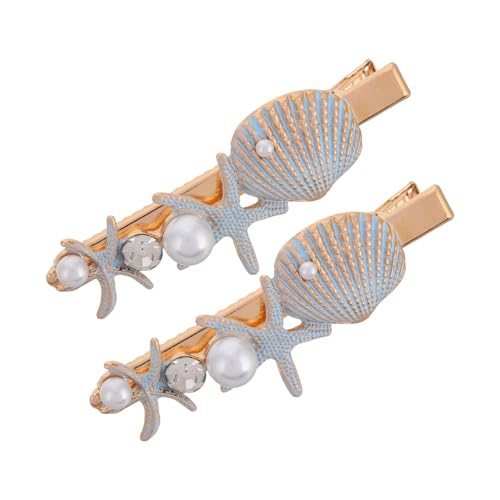 iplusmile 2stücke Meerestern Haarspangen Muschel Haarnadeln Stern Haarschmuck Kopfschmuck Für Frauen Und Mädchen Haar Accessoires von iplusmile