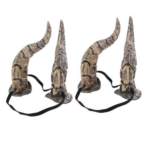 iplusmile 2Stücke Tierhorn Haarband für Halloween Elastisches Stirnband für Parties Cosplay Lustiger Kopfschmuck für Halloween Feiern Einzigartiges Design für Unvergessliche von iplusmile